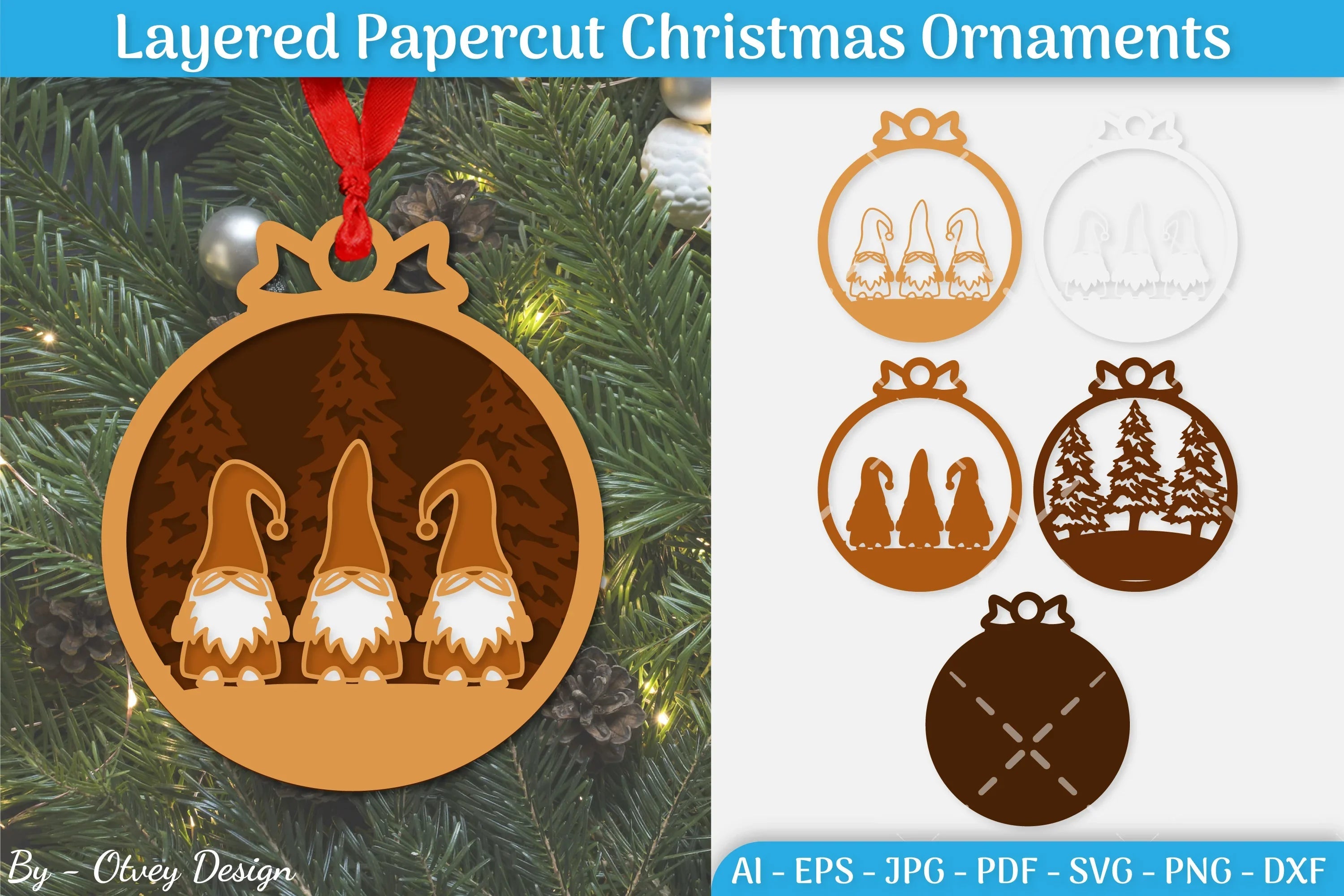 Christmas Ornament Multilayered SVG Bundle 9 - CraftNest - Digital Crafting and Art