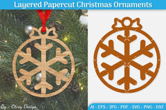 Christmas Ornament SVG Bundle 6 - CraftNest - Digital Crafting and Art