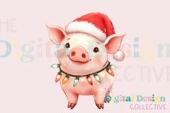 Christmas Pig Clipart Bundle - CraftNest - Digital Crafting and Art