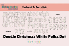 Christmas Polka Dot Doodle Letters Clipart Bundle - CraftNest - Digital Crafting and Art