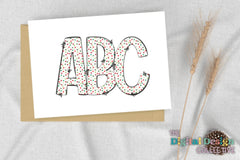 Christmas Polka Dot Doodle Letters Clipart Bundle - CraftNest - Digital Crafting and Art