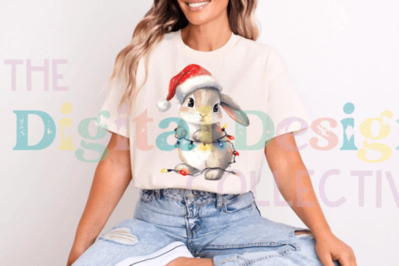Adorable Christmas Rabbit Clipart Bundle - CraftNest - Digital Crafting and Art