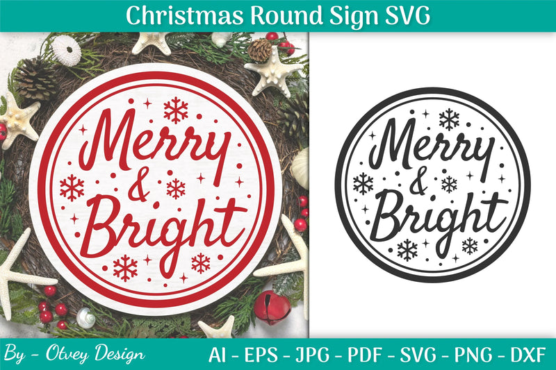 Christmas Round SVG Bundle 23 - CraftNest - Digital Crafting and Art