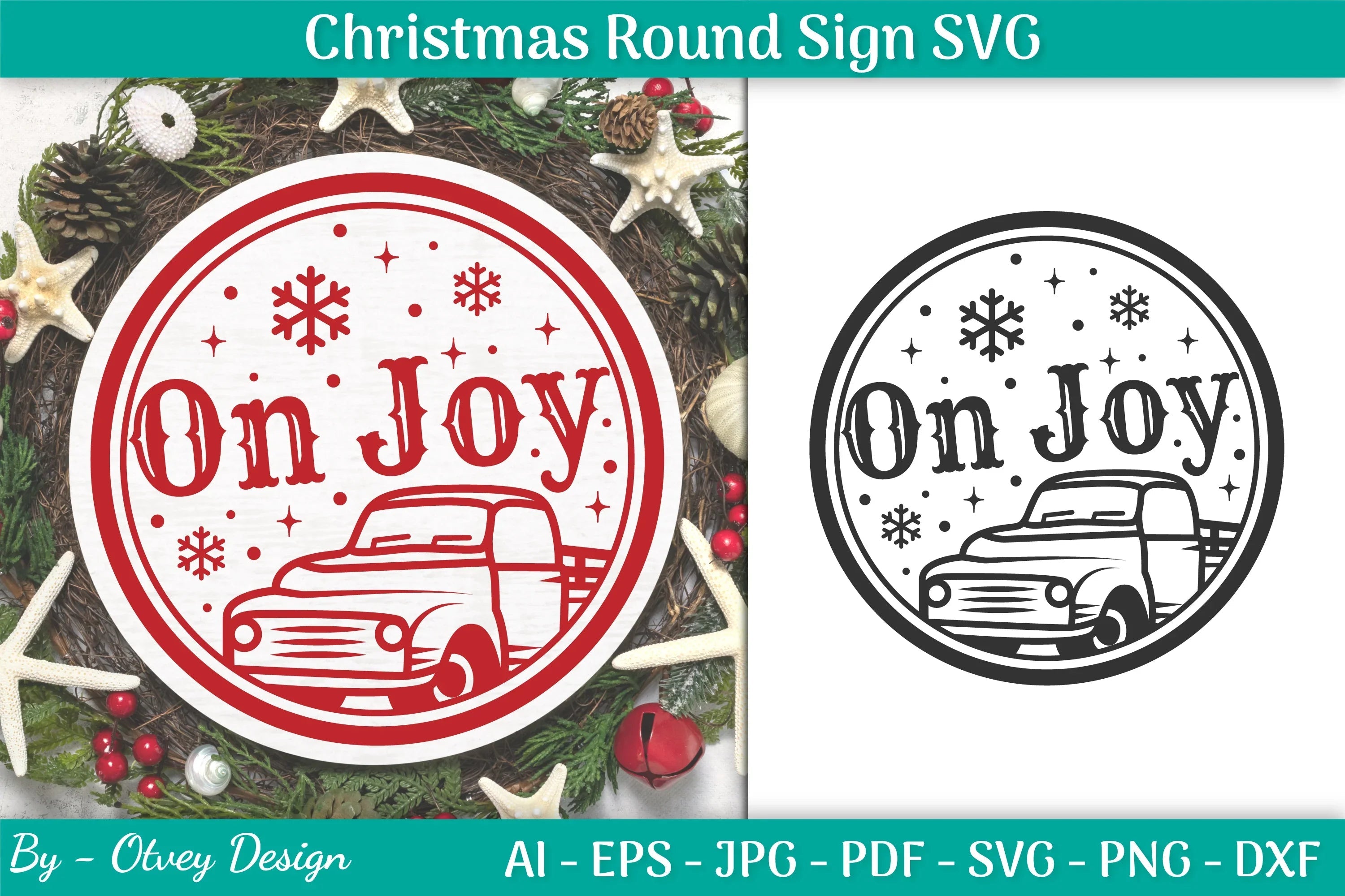 Christmas Round SVG Bundle 27 - CraftNest - Digital Crafting and Art