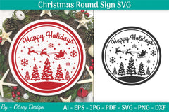Christmas Round SVG Bundle 35 - CraftNest - Digital Crafting and Art