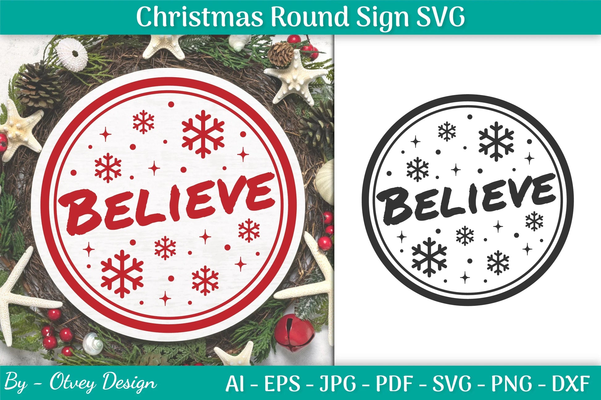 Christmas Round SVG Bundle 36 - CraftNest - Digital Crafting and Art