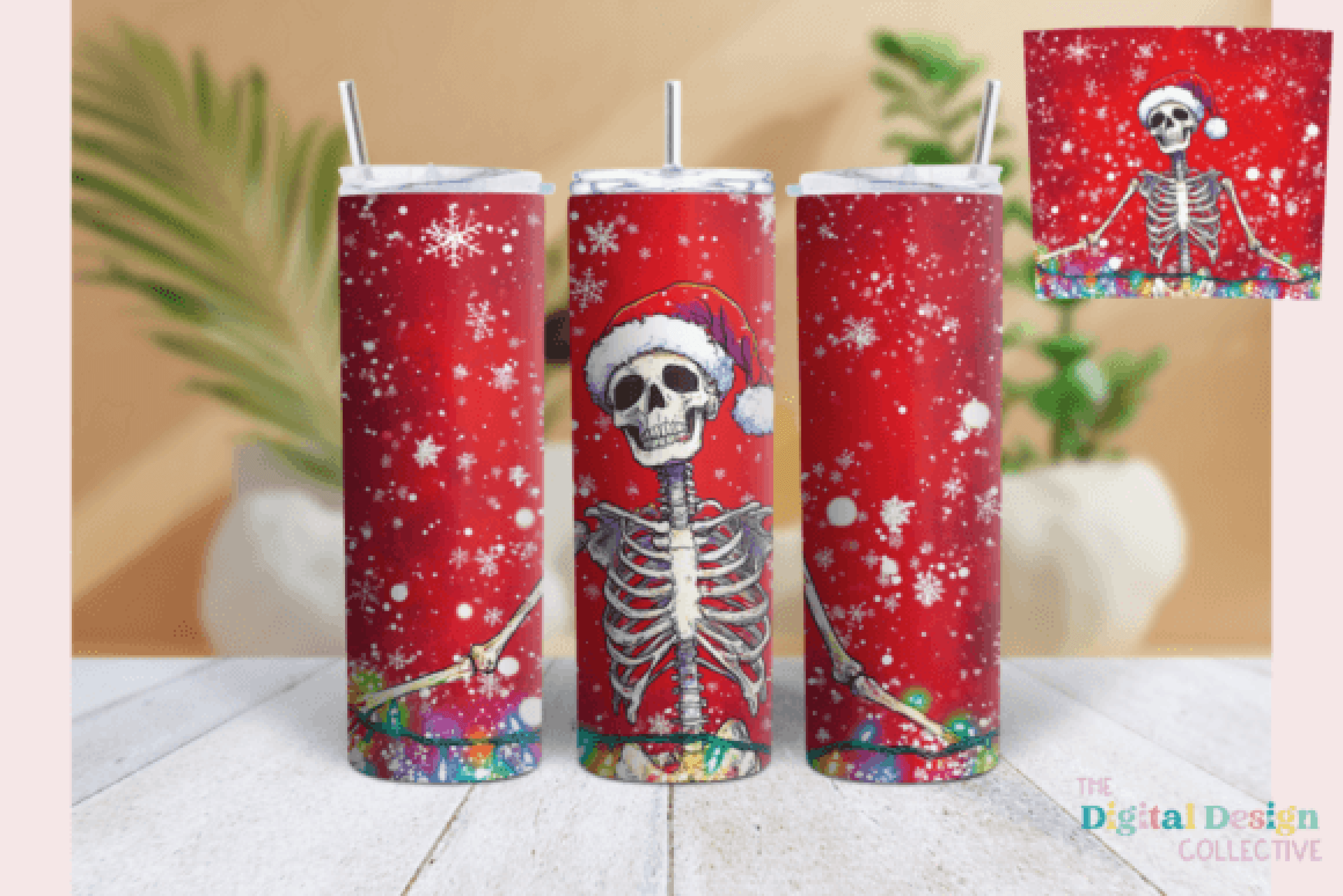 Festive Christmas Skeleton Tumbler Wrap Bundle - CraftNest - Digital Crafting and Art