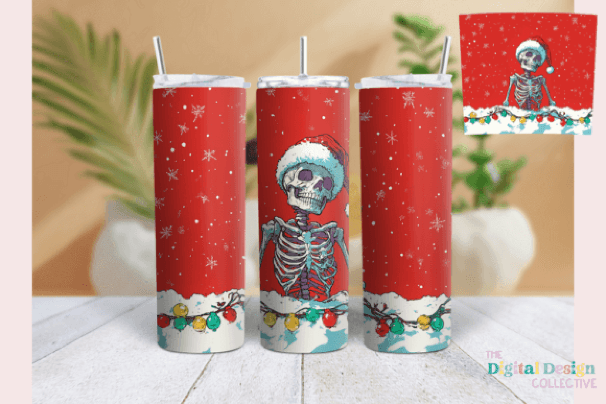 Festive Christmas Skeleton Tumbler Wrap Bundle - CraftNest - Digital Crafting and Art