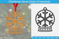 Christmas Snow Globe Ornament SVG Bundle 6 - CraftNest - Digital Crafting and Art