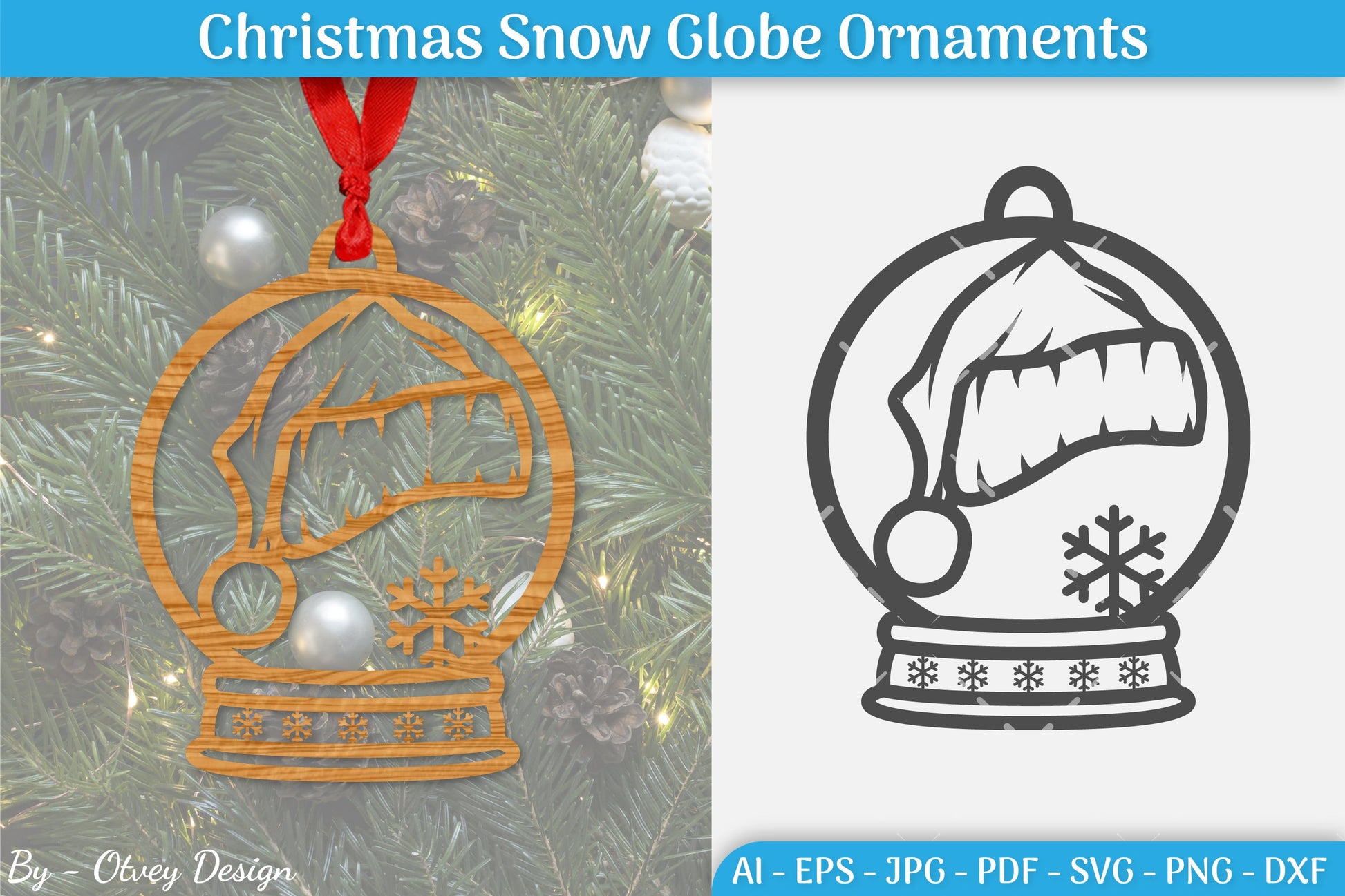 Christmas Snow Globe Ornament SVG Bundle 9 - CraftNest - Digital Crafting and Art