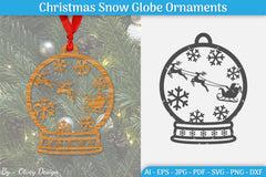 Christmas Snow Globe Ornament SVG Bundle 11 - CraftNest - Digital Crafting and Art