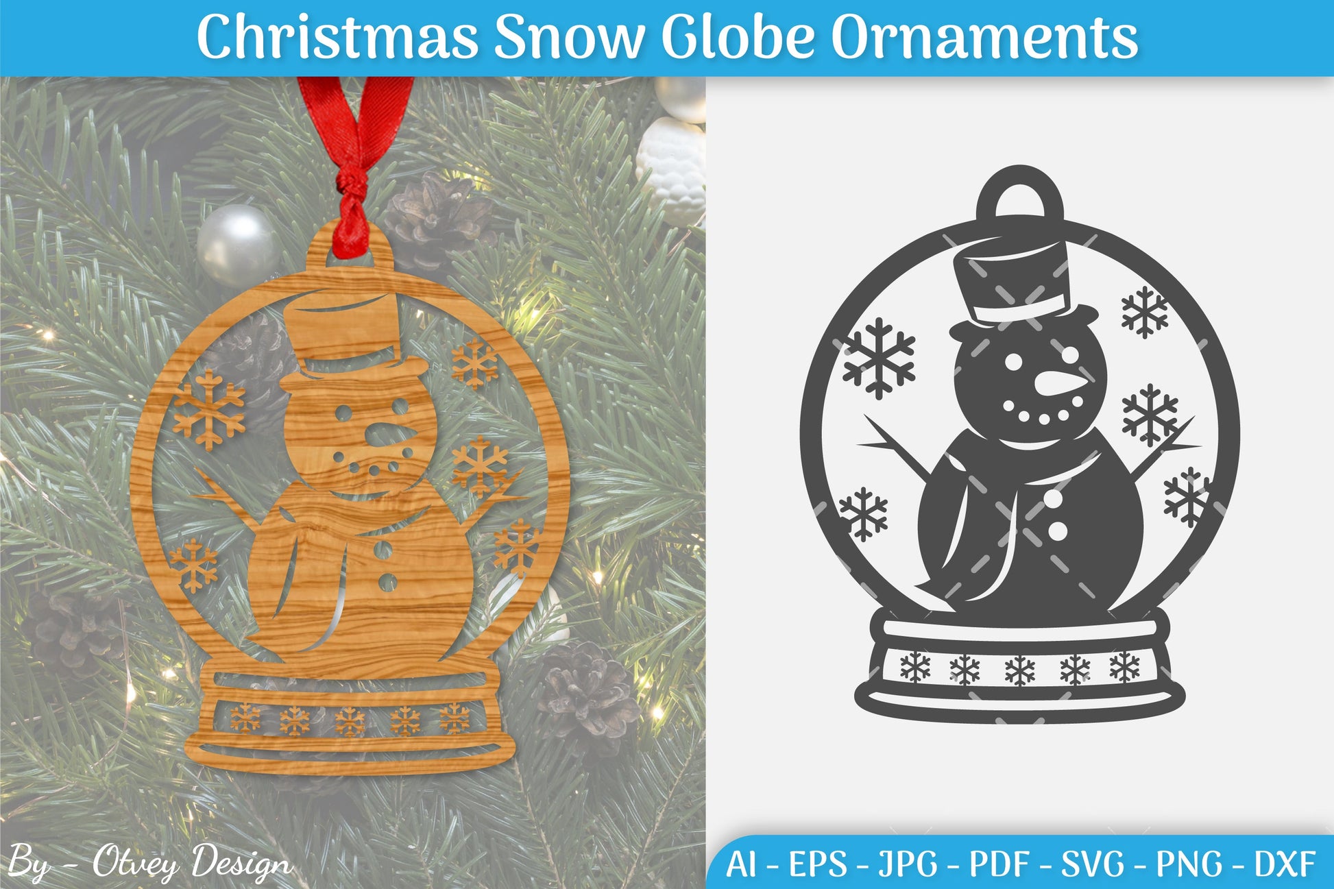 Christmas Snow Globe Ornament SVG Bundle 17 - CraftNest - Digital Crafting and Art
