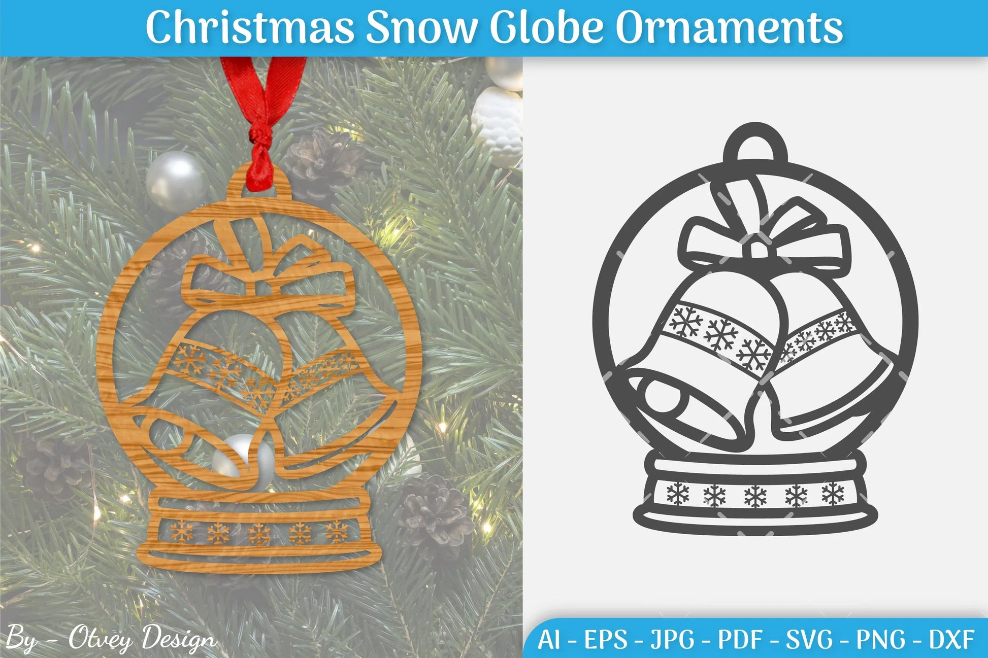 Christmas Snow Globe Ornament SVG Bundle 20 - CraftNest - Digital Crafting and Art