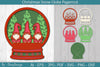 Christmas Snow Globe Papercut SVG Bundle
