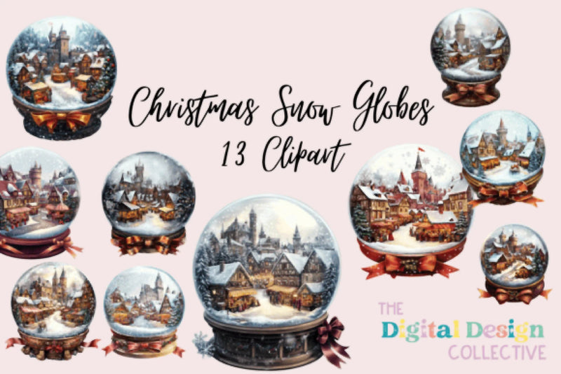 Christmas Snow Globes Clipart Bundle - CraftNest - Digital Crafting and Art