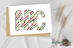 Christmas Stripes Doodle Letters Alpha Clipart Bundle - CraftNest - Digital Crafting and Art