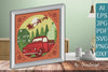 Christmas Truck 3D Shadow Box SVG Bundle