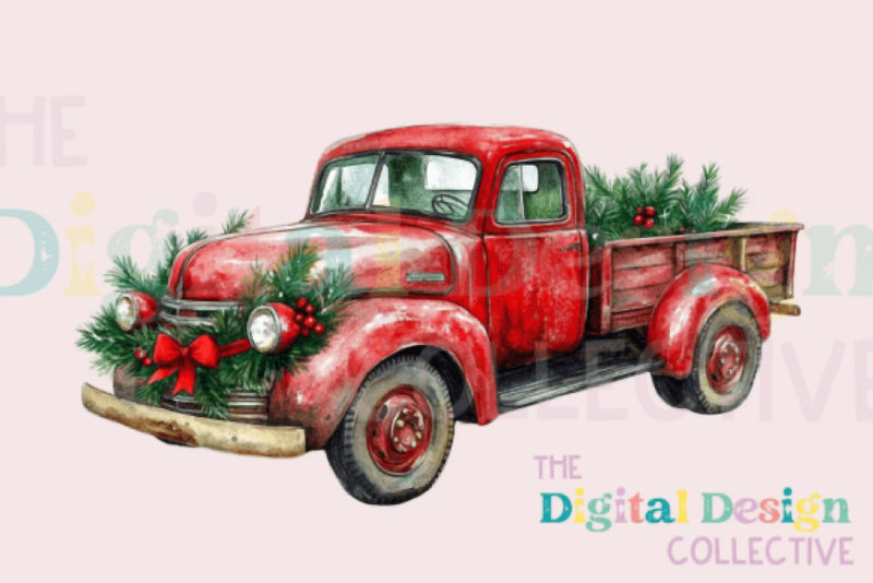 Christmas Truck Clipart Bundle - CraftNest - Digital Crafting and Art