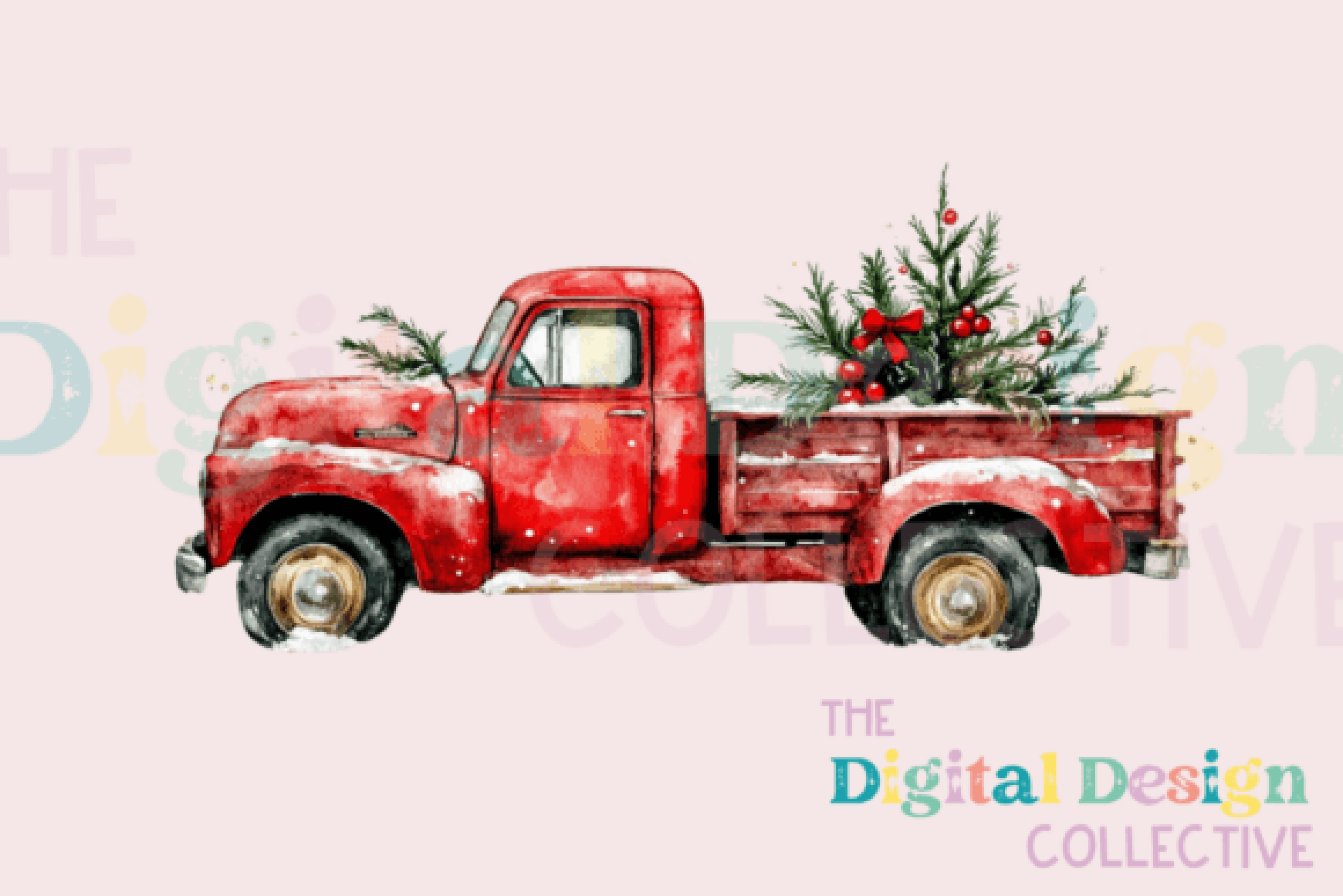 Christmas Truck Clipart Bundle