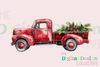 Festive Christmas Truck Clipart Bundle