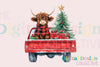 Christmas Truck & Highland Cow Clipart Bundle