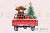 Christmas Truck & Highland Cow Clipart Bundle