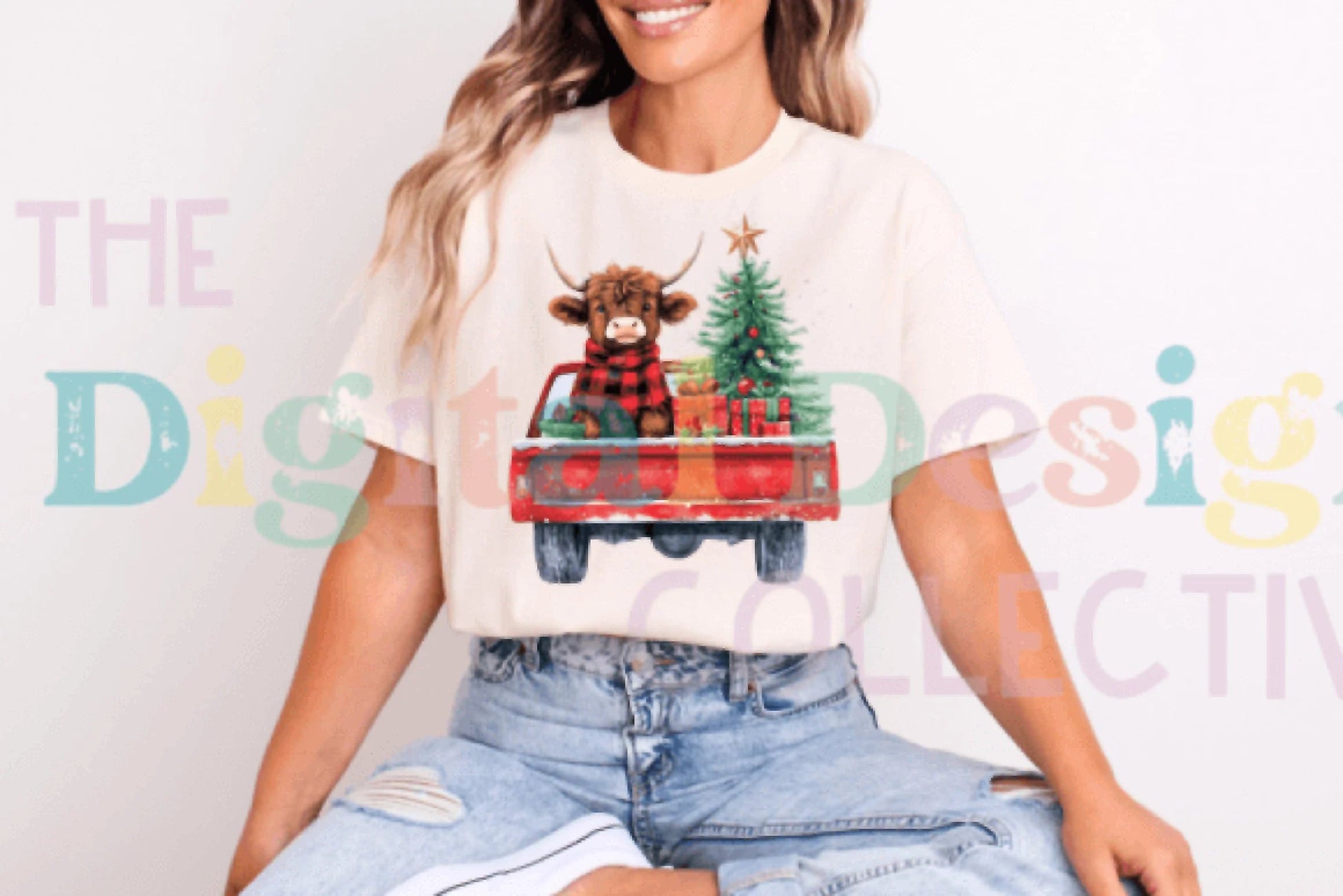 Christmas Truck & Highland Cow Clipart Bundle - CraftNest - Digital Crafting and Art