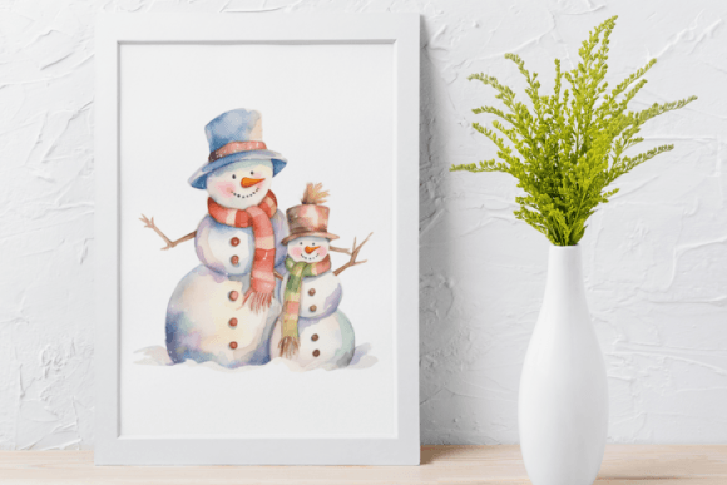 Vintage Snowman Clipart Bundle 1975