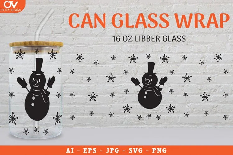 Christmas Libbey Beer Glass Can Wrap SVG Bundle 4 - CraftNest - Digital Crafting and Art