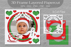 Christmas 3D Frame Layered Papercut Clipart Bundle - CraftNest - Digital Crafting and Art
