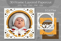 Christmas 3D Frame Layered SVG Bundle - CraftNest - Digital Crafting and Art