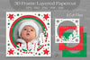 Christmas 3D Frame Layered SVG Bundle