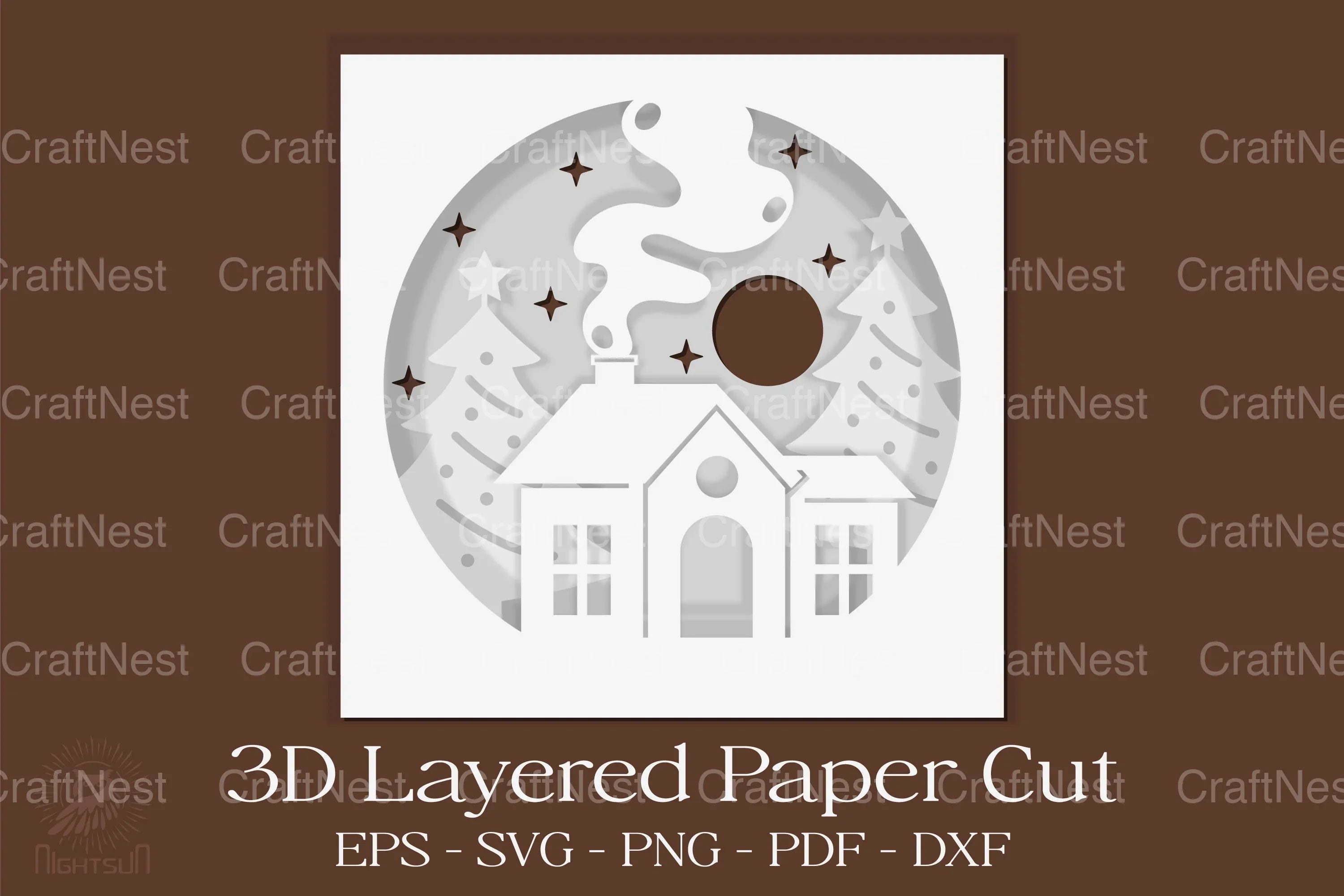 Christmas 3D Shadow Box SVG Bundle for Cricut - CraftNest - Digital Crafting and Art