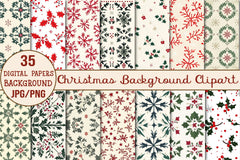 Christmas Background Clipart Bundle - CraftNest - Digital Crafting and Art