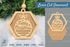 Christmas Ball Laser Cut Ornament Clipart Bundle