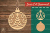Christmas Ball Laser Cut Ornament Clipart Bundle