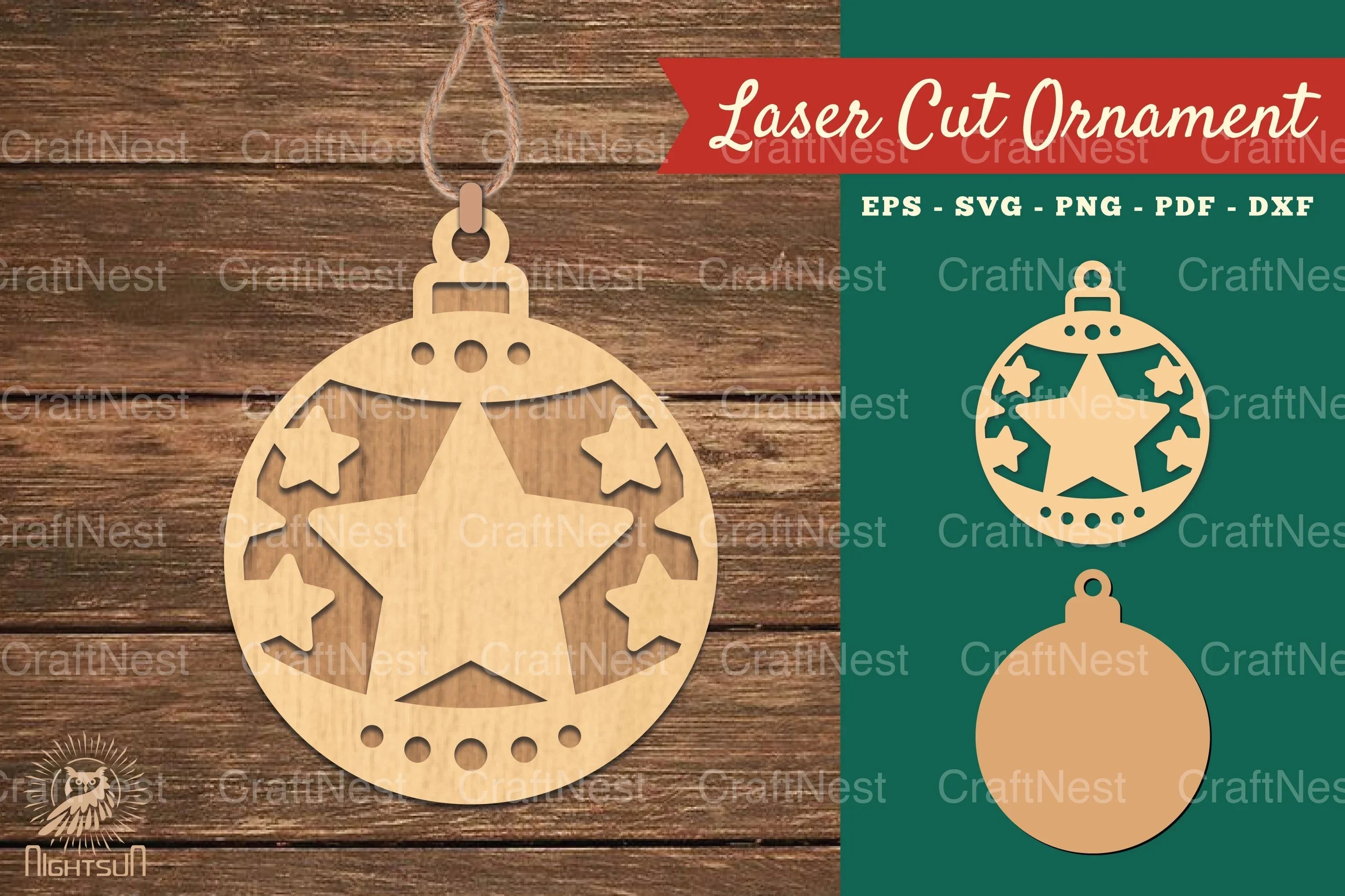 Christmas Ball Laser Cut Ornament Clipart Bundle - CraftNest - Digital Crafting and Art