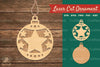 Christmas Ball Laser Cut Ornament Clipart Bundle