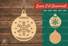Christmas Ball Laser Cut Ornament Clipart Bundle