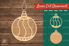Christmas Ball Laser Cut Ornament SVG Bundle - CraftNest - Digital Crafting and Art