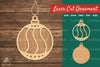 Christmas Ball Laser Cut Ornament SVG Bundle