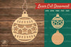 Christmas Ball Laser Cut Ornament Clipart Bundle