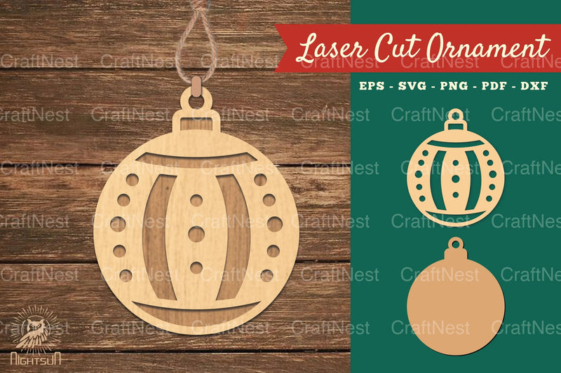 Christmas Ball Laser Cut Ornament Clipart Bundle - CraftNest - Digital Crafting and Art