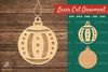 Christmas Ball Laser Cut Ornament Clipart Bundle