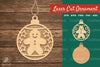 Christmas Ball Laser Cut Ornament Clipart Bundle