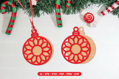 Christmas Ball Lasercut SVG Bundle - CraftNest - Digital Crafting and Art