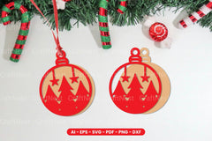 Christmas Ball Lasercut SVG Bundle - CraftNest - Digital Crafting and Art