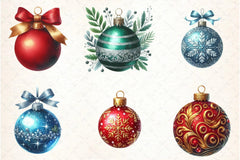 Christmas Balls Ornaments Clipart Bundle - CraftNest - Digital Crafting and Art