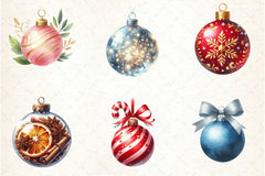 Christmas Balls Ornaments Clipart Bundle - CraftNest - Digital Crafting and Art