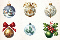 Christmas Balls Ornaments Clipart Bundle - CraftNest - Digital Crafting and Art